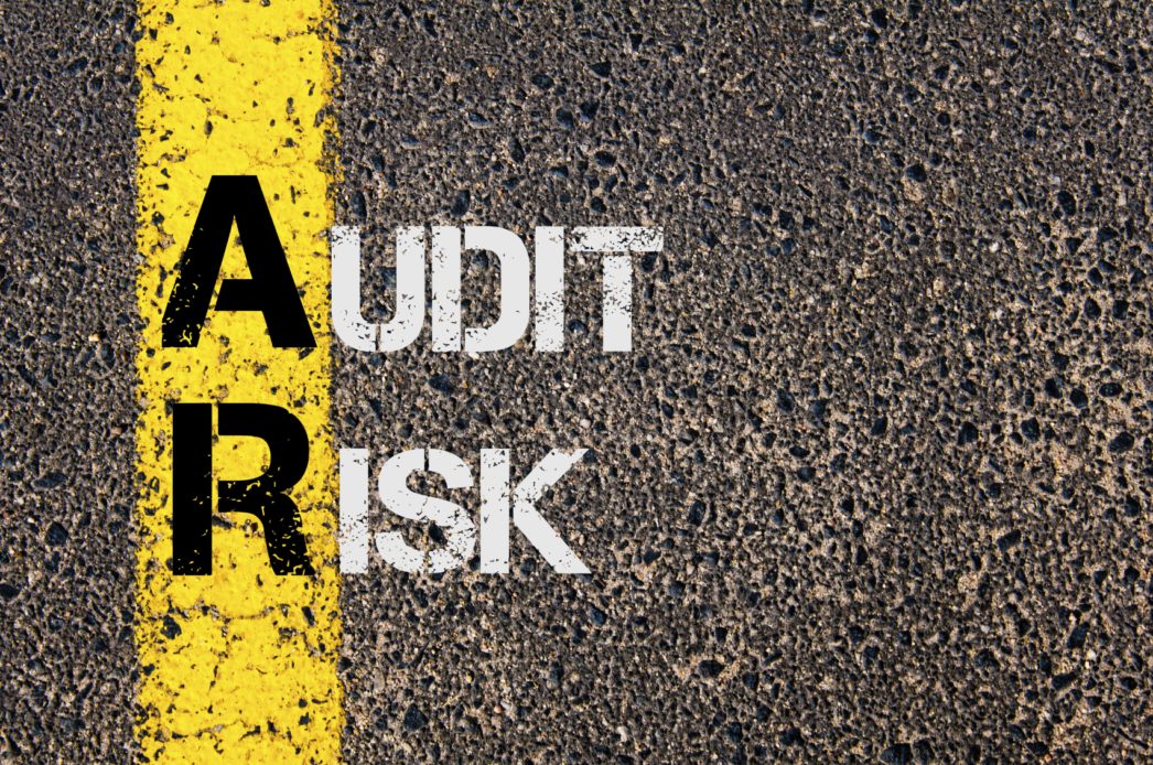 Audit Risk painted on street
